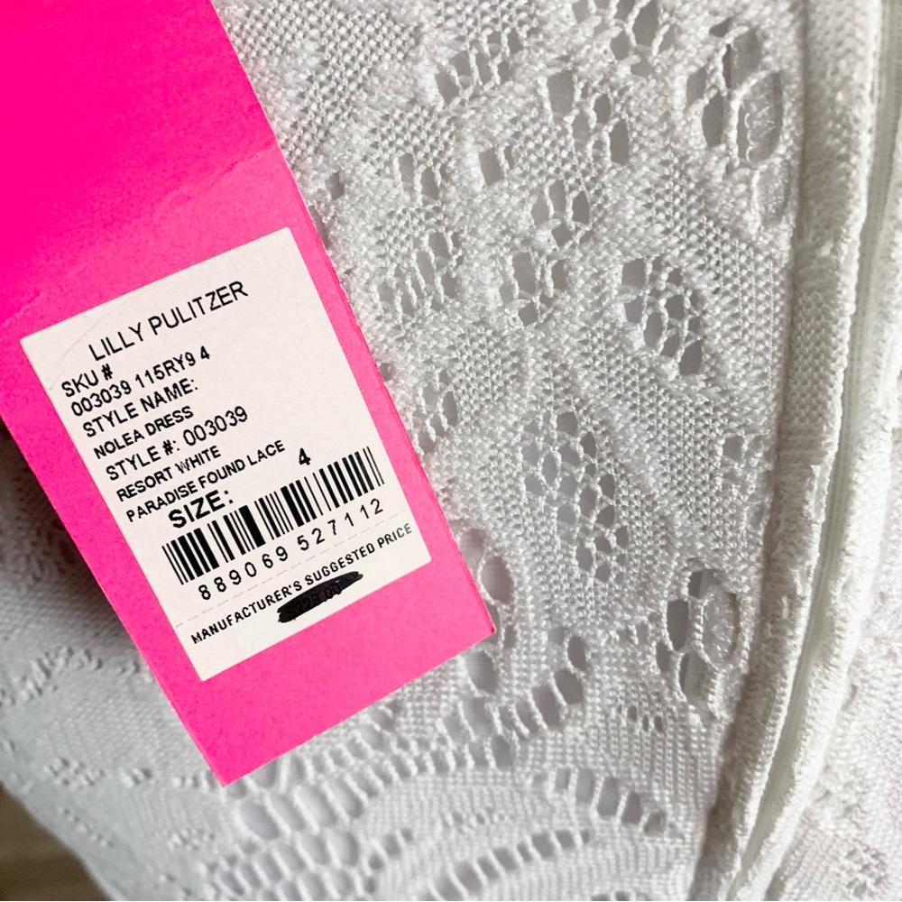 NEW Lilly Pulitzer Lace White Nolea Peplum Dress - Picture 9 of 11